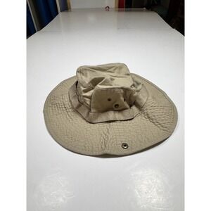 Swiss Tech Performance Gear‎ Outback Safari Hat Unisex S-M Beige Snap Wide Brim